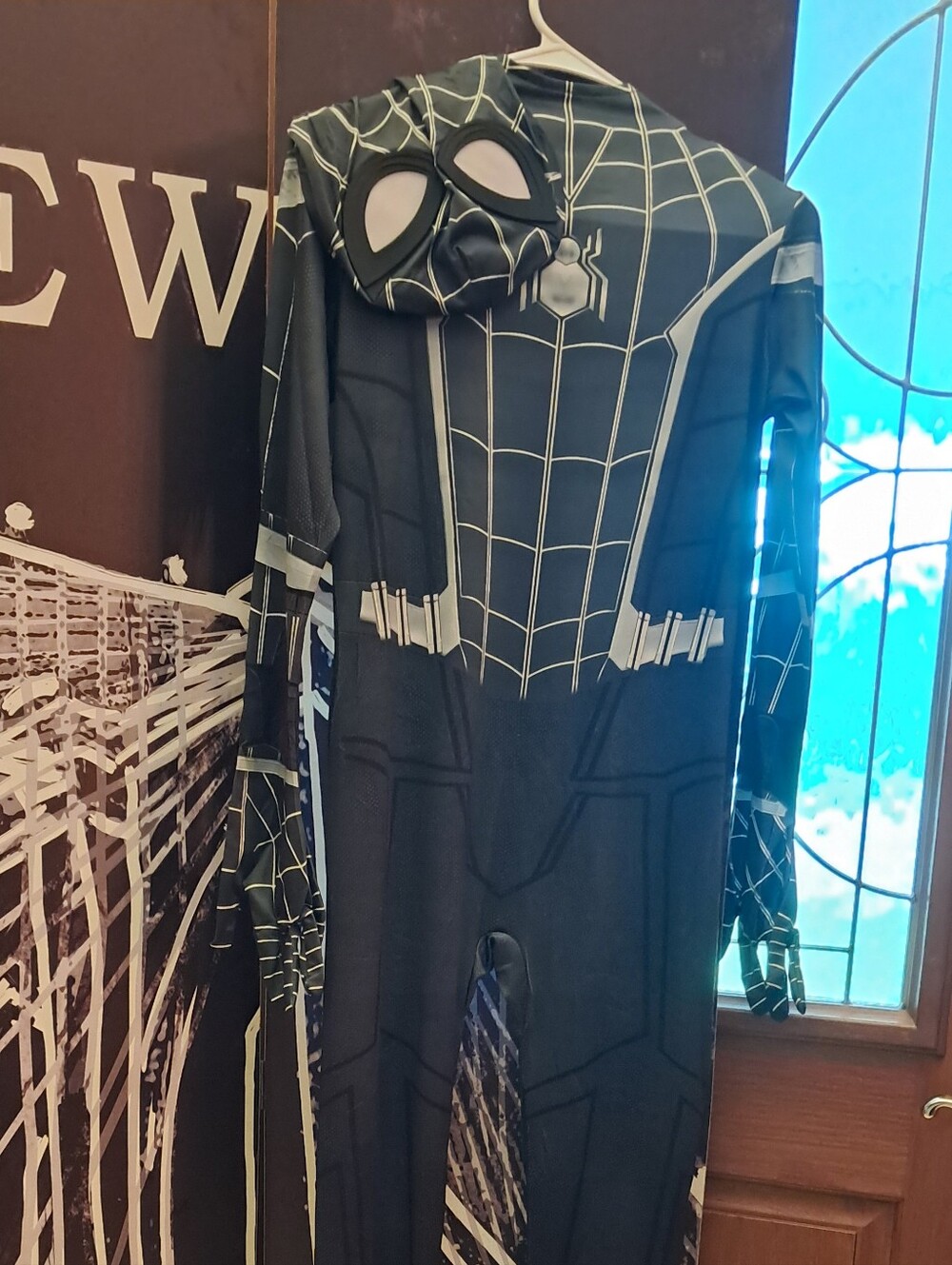 Black Spider-Web Jumpsuit Costume Bodysuit